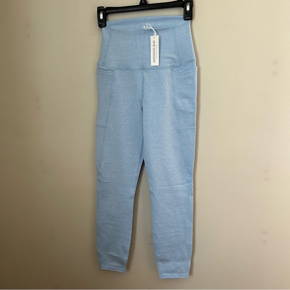 Addison Bay Leggings Ludlow Light Heather Blue Solid Active Fitness Fashion - Picture 11 of 11